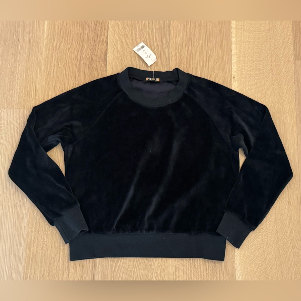 NWT SUZI KONDI Green Velour Everafter Sweatshirt Top - Size 6 years